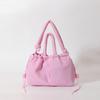 Casual Large Capacity Nylon Shoulder Bag For Women With Drawstring And Multiple Carrying Styles