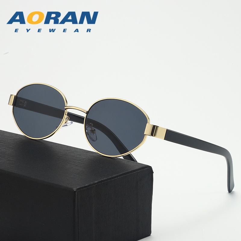 Luxury Old Money Style UV Protection Sunglasses for Women with a High-End Feel2026New Vintage Metal Oval Sunglasses for Men
