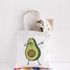 Avocado Print Women's Canvas Shoulder Bag Student Cloth Bags Fashion Reusable Eco Casual Shopping Tote Bag