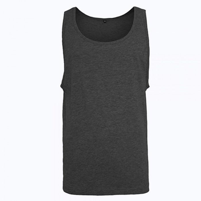 Build Your Brand Mens Heathered Jersey Oversized Tank Top