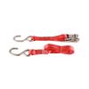 1in 25mm Ratchet Tie Down Straps Red Rust Proof Ratcheting Securing Straps for Vehicle Ship