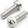 Винт крепежный из нержавеющей стали 304, тонкая крестообразная цилиндрическая головка, размеры M3/M4/M5/M6