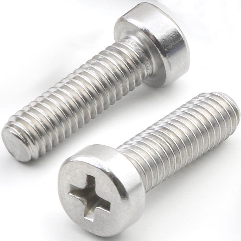 Винт крепежный из нержавеющей стали 304, тонкая крестообразная цилиндрическая головка, размеры M3/M4/M5/M6