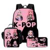 Kpop Охотник на ведьм Группа Школьная сумка Высококачественная Печать Повседневный Межграничный Легкий Рюкзак Одна Штука Волосы