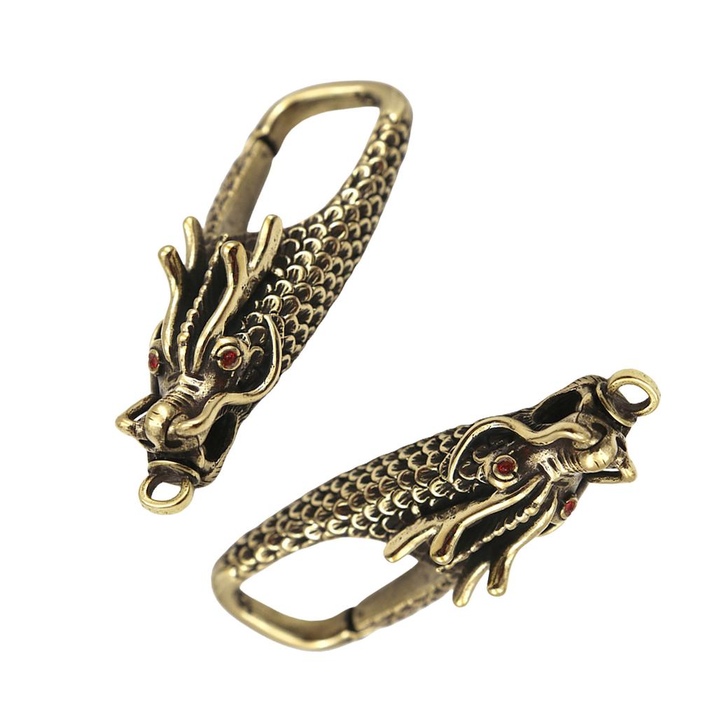 Set of 2 Dragon Keyring Charm Metal Key Holder Car Key Accessory Bag Pendant Jewelry Craft Supplies for Men and Women