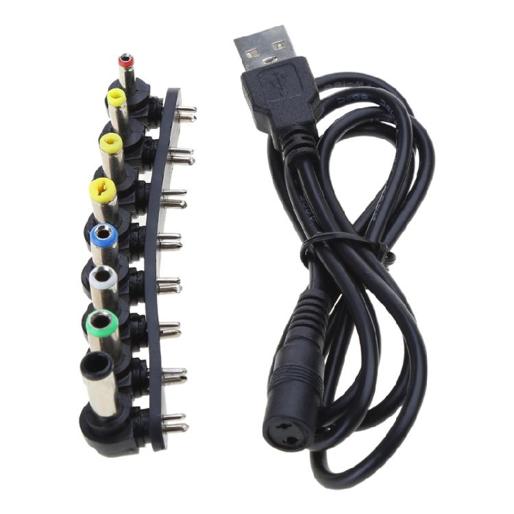 Кабель-преобразователь USB5V в DC9V 12V Кабель для зарядки USB в DC9V 12V с 8 адаптерами