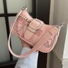 New Ins Shoulder Niche Texture Love Butterfly Chain Underarm Bag Spicy Girl Motorcycle Underarm Diagonal Bag for Women