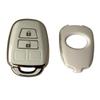 Kinotaka 2 Button Keyless TPU Key Cover for Toyota Vitz Hiace Aqua Noah Spade Succeed Ractis Lumion Key Case, White