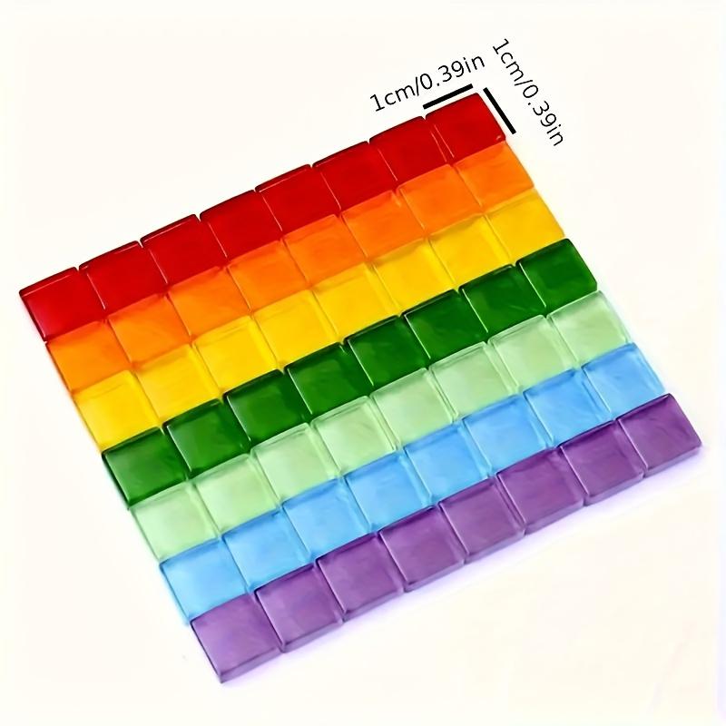 450 шт. DIY ручной работы цветные хрустальные стеклянные мозаичные плитки квадратные поделки керамическая плитка декоративные опоры для творческого искусства живопись ювелирные изделия ручной работы ремесла