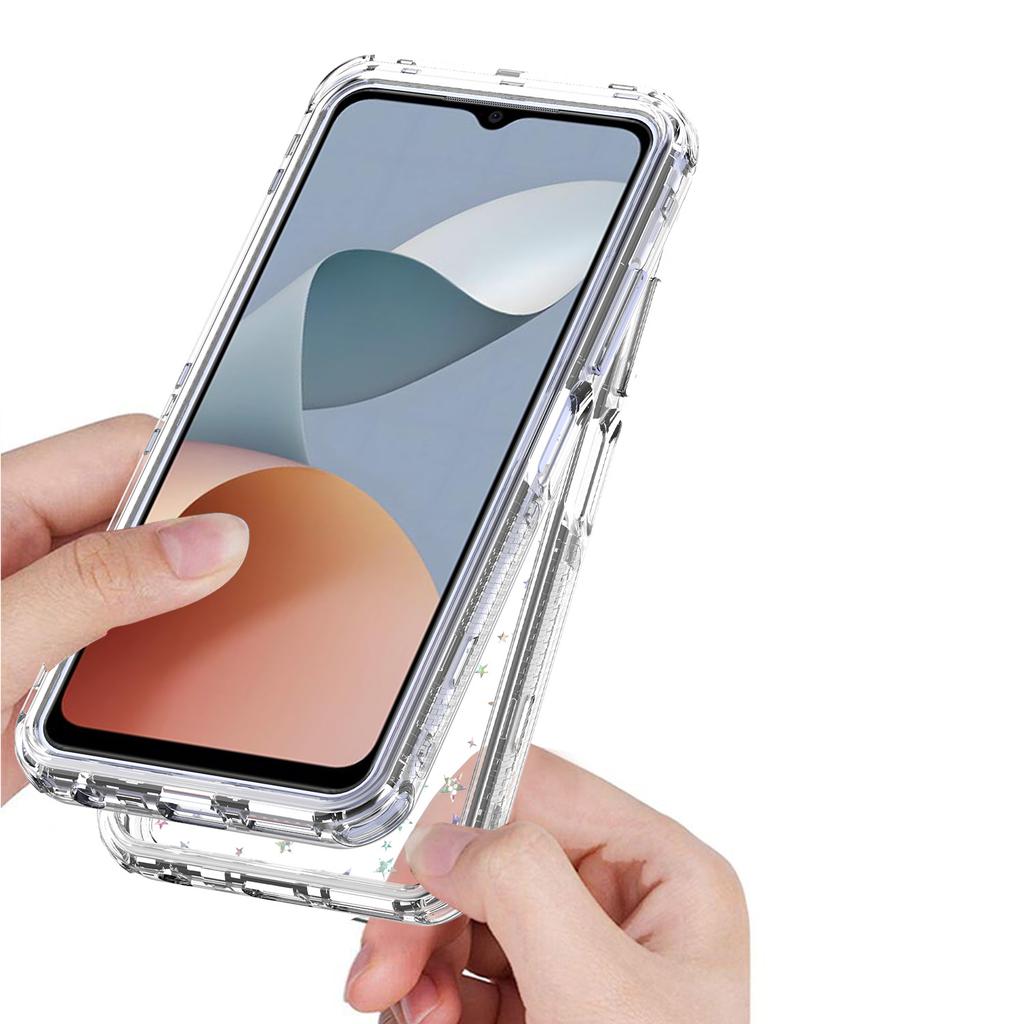 For ZTE Blade A34/A54 Case Clear Acrylic TPU Hybrid Phone Cover with Laser-printed Film