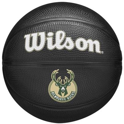 Wilson Командный сувенирный мини-мяч Milwaukee Bucks, Унисекс, черный, баскетбольный