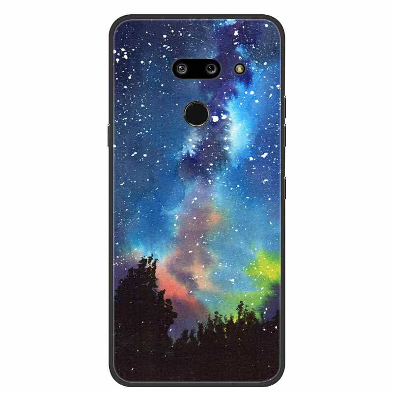 Для LG G8 G8S ThinQ Черные Чехлы Мягкий Силикон ТПУ Чехлы для Телефона Для G 8 S 8S ThinQ Роскошная Задняя Крышка Funda Мультяшный Чехол Para Capa