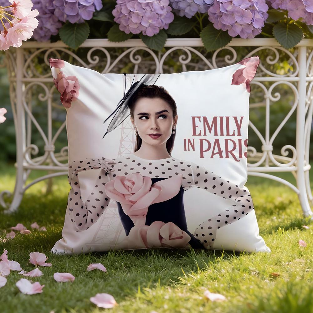 Чехол для подушки E-Emily в P-ParisS (из фильма) Двусторонний чехол для подушки для дома и автомобиля: Двусторонняя конструкция для максимального комфорта