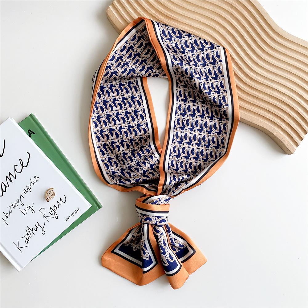 New Scarves Silk Scarves Women'S Spring And Autumn Season Long Decorative Professional Scarves Summer Thin Styles Paired With Shirts Stylish