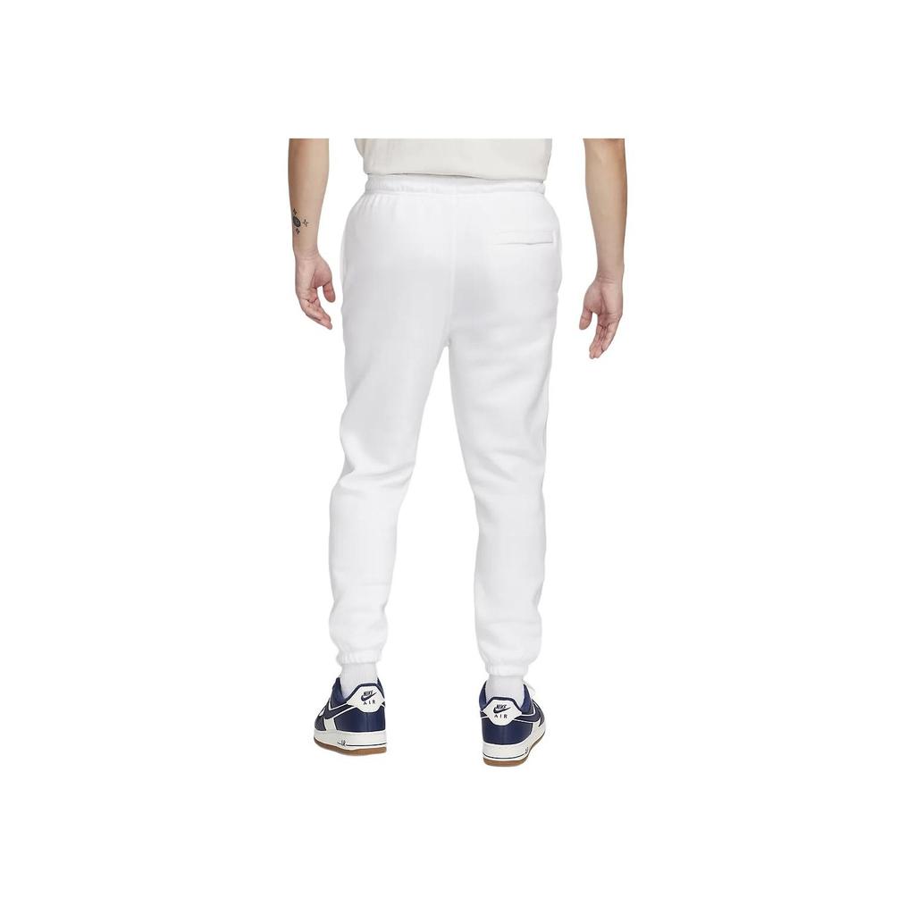 Nike Клубные флисовые повседневные флисовые джоггеры с манжетами и принтом букв, белые FV4454-100