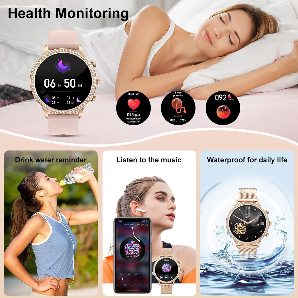 MEVADEN Смарт-часы с Bluetooth-вызовом, женские часы с циферблатом на заказ, спортивные часы-браслет для фитнеса, модные женские умные часы для Android IOS