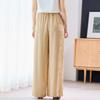 Interwoven Mulberry Silk Solid Color Dark Pattern Commuter Jacquard Straight Leg Pants
