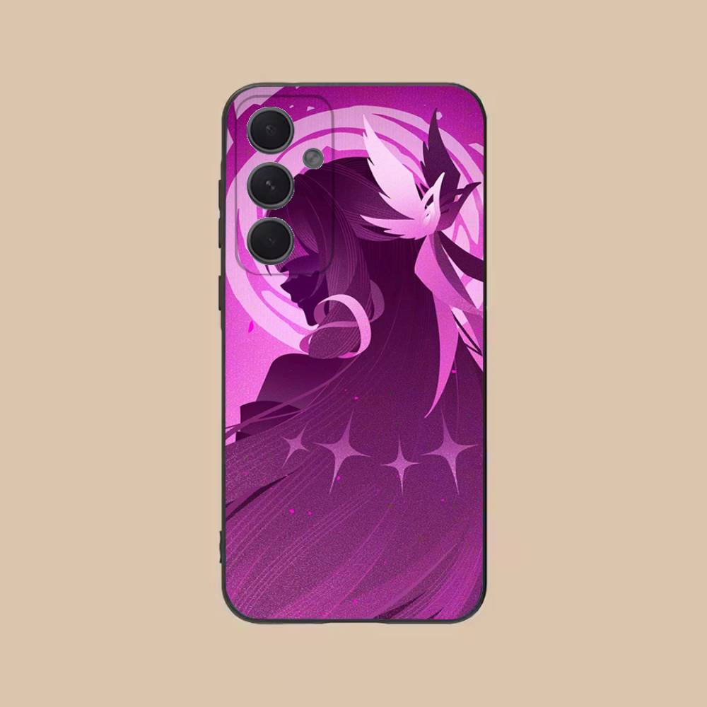 G-Genshin Impact C-Колумбина Чехол для телефона для Samsung S25,24,21,22,23,20,S30,Ultra,Plus, Fe,5G Силиконовый чехол