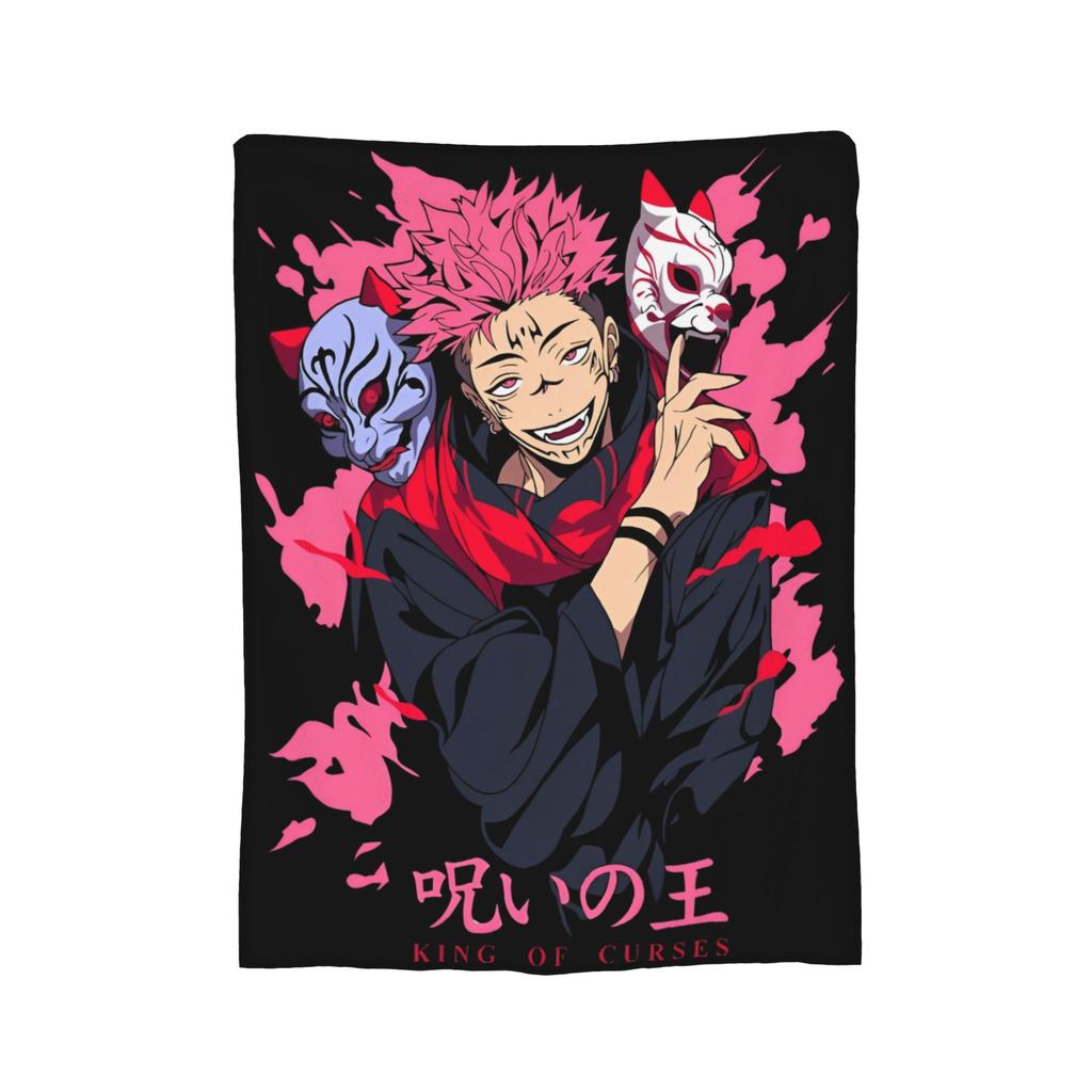 Плюшевое покрывало Сукуна из «Магической битвы» (Jujutsu Kaisen), легкое покрывало для дивана, путешествий, кровати