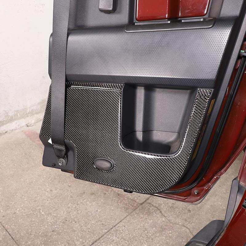 Soft Carbon Fiber Car Inner Rear Door Anti Kick Panel Trim Sticker For Toyota FJ Cruiser 2007-2021 Car Accessories