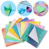 Color DIY Accessories Square Folding Papers Glittering Origami Paper Scrapbooking Decoration