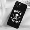 Ударопрочный чехол Rock and Roll Skull для iPhone 17 Pro Max 11 14 15 16 Plus 12 13 Mini 16e 17 Air Чехол для телефона