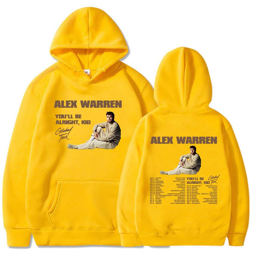 You'll Be Alright Kid Alex Warren Hoodies Мужская одежда Зимние толстовки с капюшоном с длинным рукавом Певица Графический принт Топ