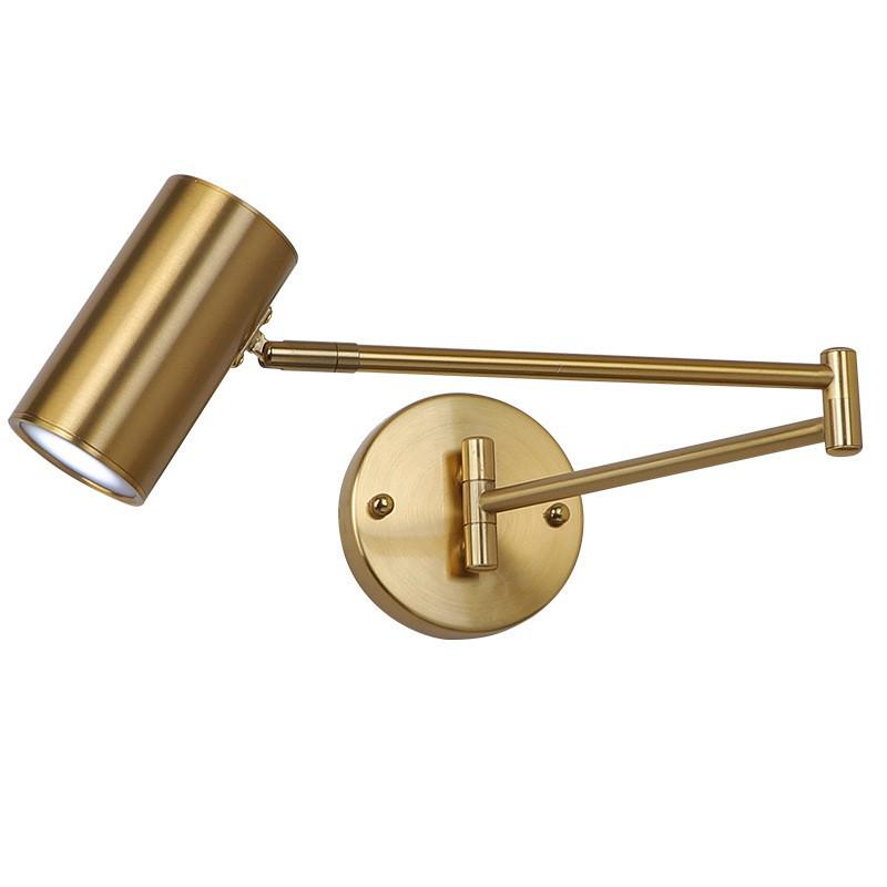 Минималистичный настенный светильник с двойным поворотным кронштейном и регулируемым светодиодным светом для спальни или кабинета