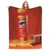 Фланелевые одеяла с чипсами Pringles, картофельные снеки, забавные пледы для дома, коврик 125*100 см