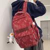 School Bag College Student Girl High School Student Burgundy Male Backpack Junior High School Student Elementary School Student
