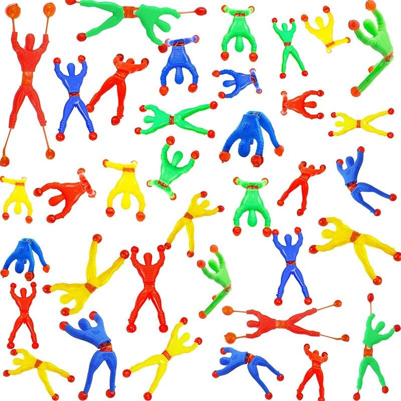 100 шт., мужские оконные гусеницы, разноцветные липкие настенные альпинисты, катящиеся мужские новые эластичные липкие игрушки для детей и взрослых