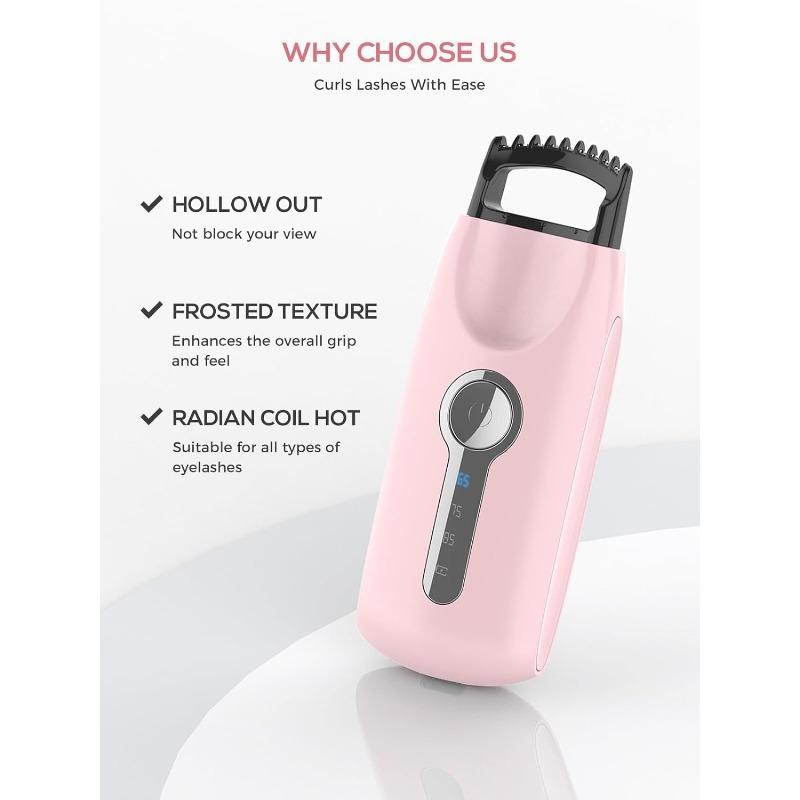 2024 Новый 5D Push нагреваемый щипцы для завивки ресниц с 3 температурами и 8-секундным быстрым нагревом микро/профессиональная/матовая текстура для четкой завивки каждый раз