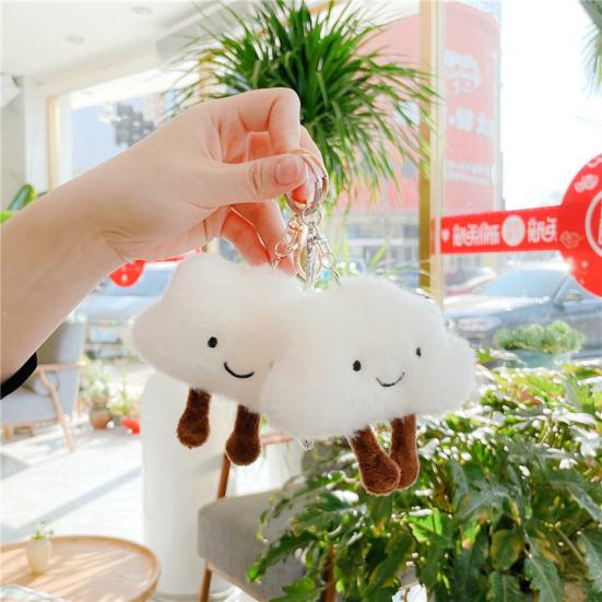 Hair Clips Fluffy Decoration Plush Cartoon Clouds Brooch Pin for Ornament