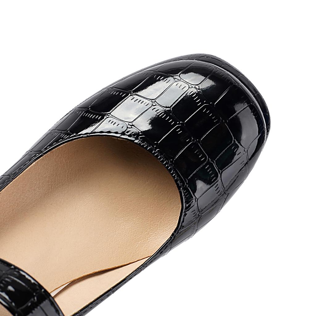 Мода Весна Новые Женские Туфли на Блочном Каблуке Классические Закрытый Носок Зрелые Дамы Офисные Туфли Ремешок с Пряжкой Винтажные Женские Туфли Мэри Джейн на Платформе