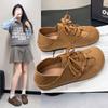 Ретро женские осенние новые туфли на плоской подошве, дышащие и универсальные, повседневные, двойного ношения, с мягкой подошвой, одинарные туфли