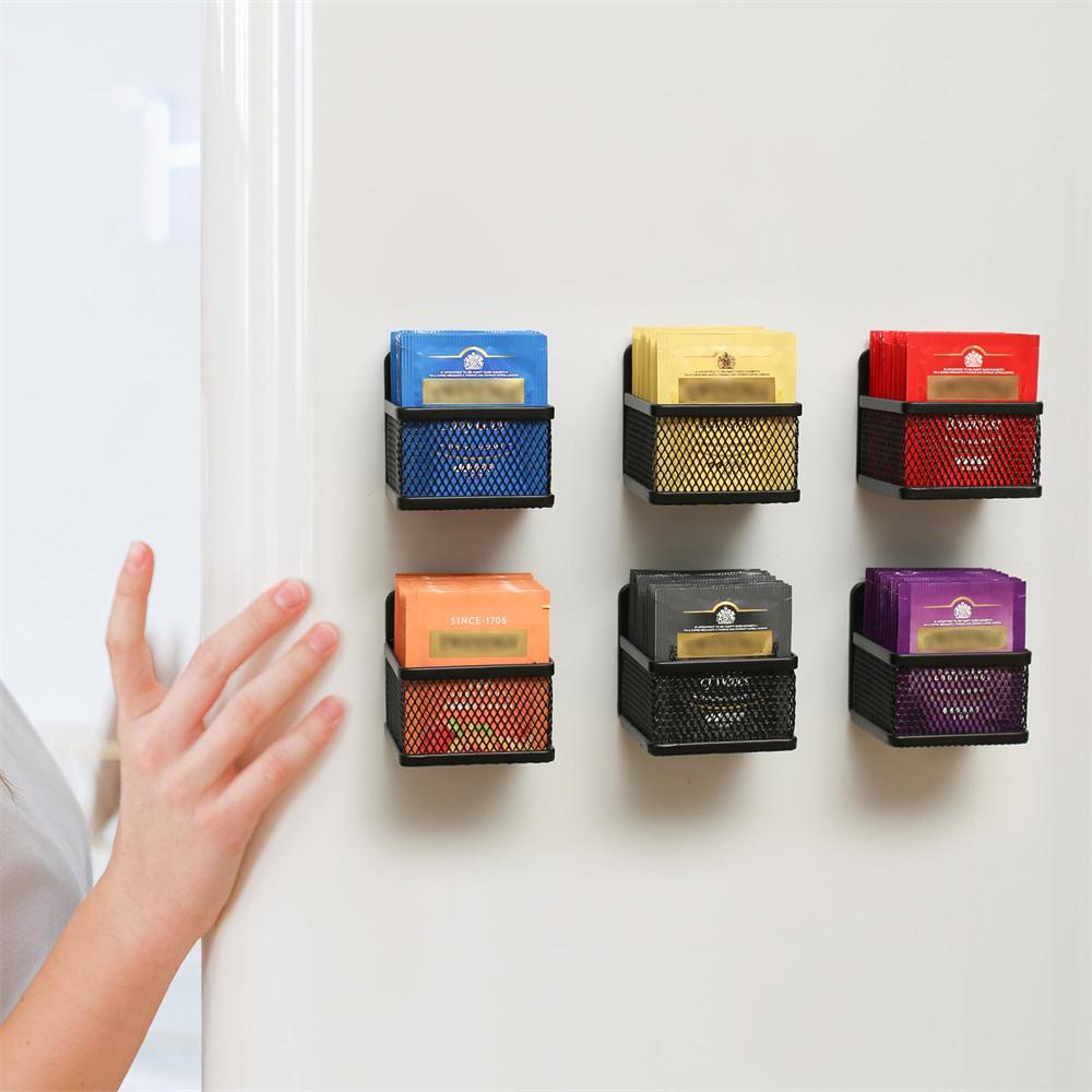 Коробка для хранения пакетиков для кофе и чая Магнитная стойка для хранения пакетиков для чая Офисная акриловая настольная коробка для хранения Принадлежности для хранения чая и сахара