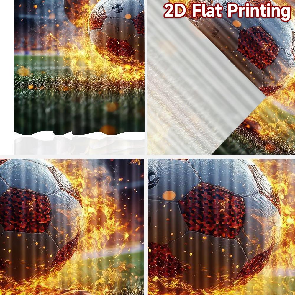 2D плоновый Фон для Фотосъемки Популярная Ткань Фона Огненный Футбольный Удар 100% Полиэстер Юбилей для Праздничного Декора Дома