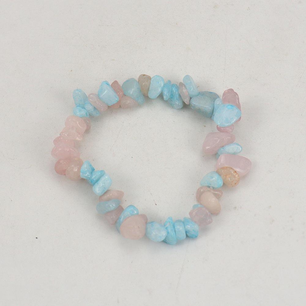 Handmade Beaded Natural Crystal Crushed Stone Bracelet B54