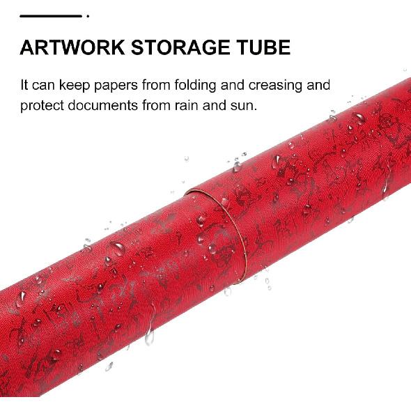 NUOBESTY Kraft Mailing Tube with Cap, Telescopic Storing Tube Holder Paper Storage Tube Diploma Scroll Container for Artwork Blueprints Poster