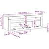 TV Stand with LED Lighting Artisan Oak Finish 120 x 35 x 40 cm Particleboard