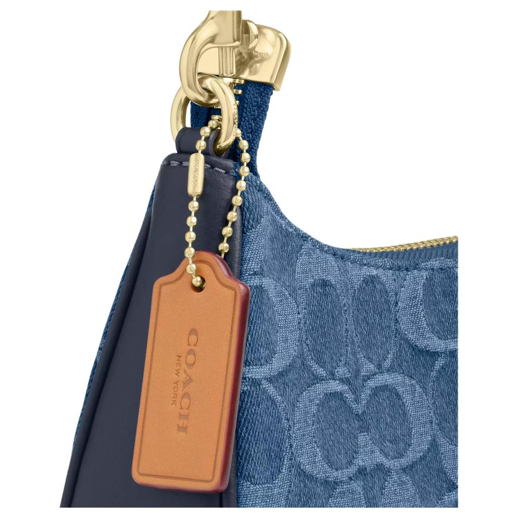 Coach Джинсовая сумка через плечо Teri Mini Женская Золотой & Индиго CDQ25-IMTYV