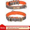 Custom Leather Dog Collar Soft Padded Dog Collars Personalized Pet ID Necklace Free Engraved Name Paw For Small Medium Dogs Pug