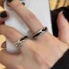 Black Drop Glaze Opening Ring Ins Niche Design High-end Index Finger Ring, Personalized Versatile Opening Adjustment Ring