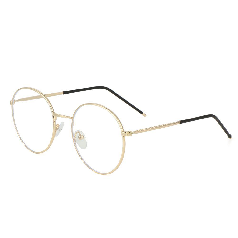 Round Vintage Ultra Light Frame Eyeglasses Protection Metal Glasses Anti-Blue Light Eyeglasses