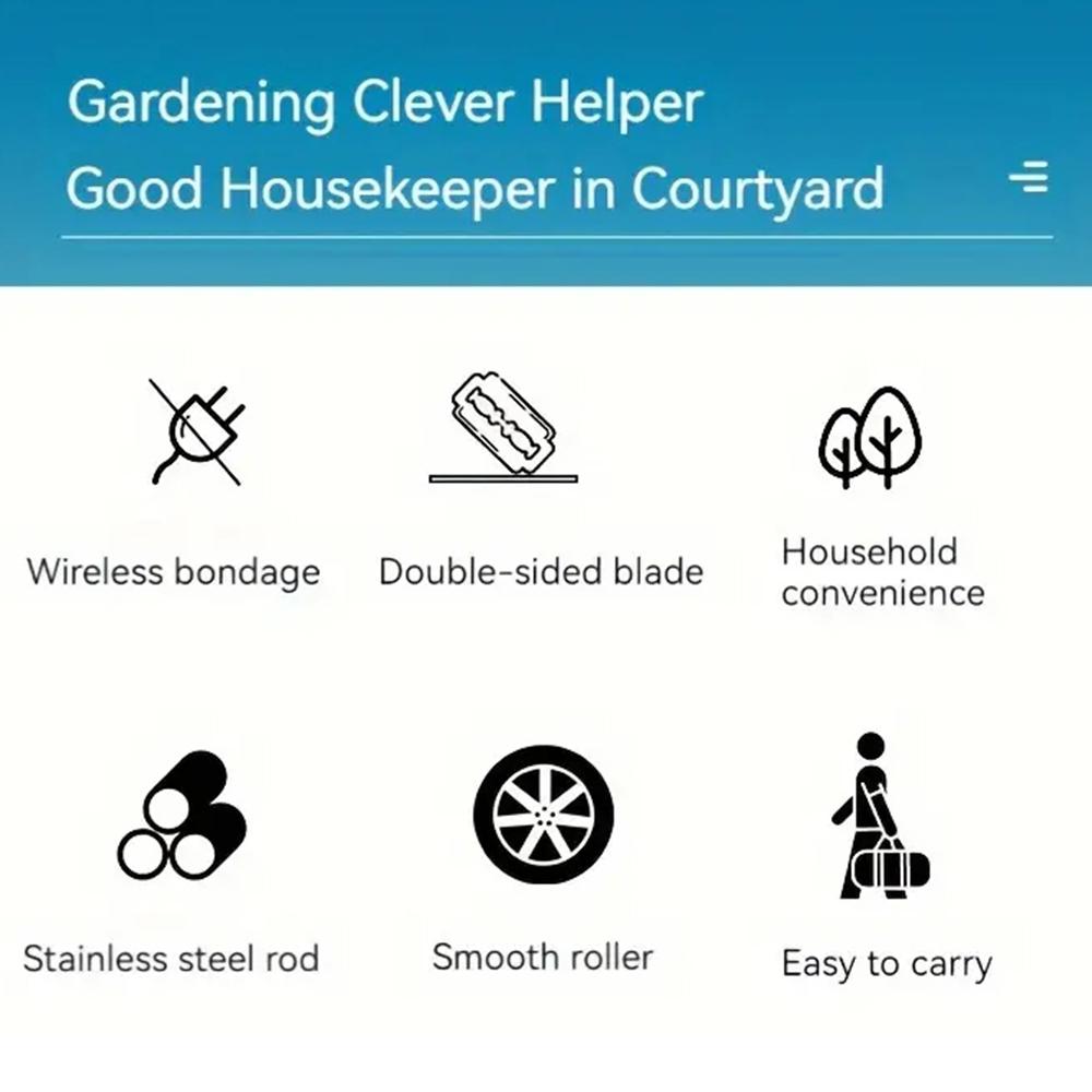 Газонокосилка Rotarys с ручкой из нержавеющей стали, портативный прочный триммер для газона для тротуара