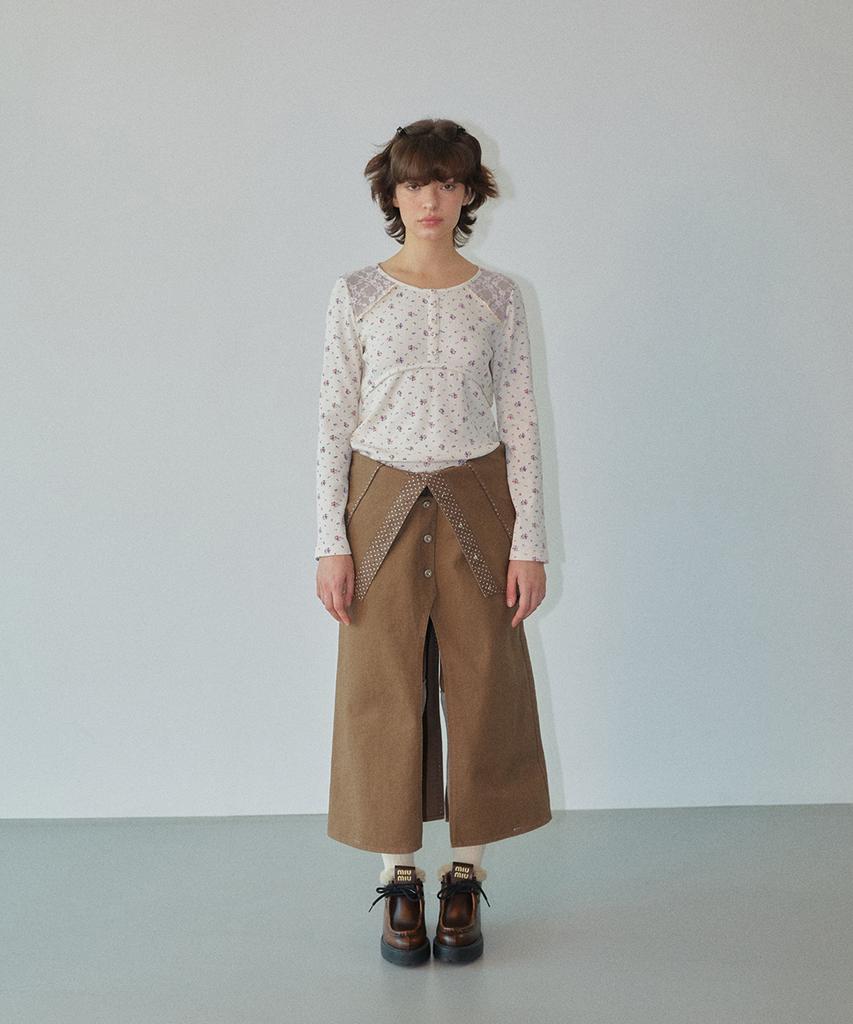 WOVEMENT Pippi Flower Long Top Flower Wbdftp007Fl