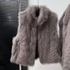 Haining high-end women's clothing, fox fur temperament, fur vest, high-end placket, whole leather, contact customer service.