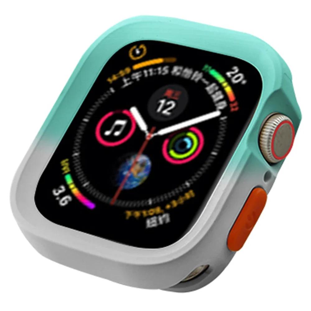 Защитные чехлы TPU для Apple Watch, чехол для Apple Watch Ultra 2, 49 мм, 45 мм, 41 мм, 44 мм, 40 мм, 38 мм, защитная рамка, чехол для IWatch Series 9, 8, 7, 6, 5, 4, SE