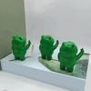 Flip-off Frog Figurine Resin Standing Frog Ornament Rebellious Middle Finger Mini Frog Statue for Home Office Desk Decoration