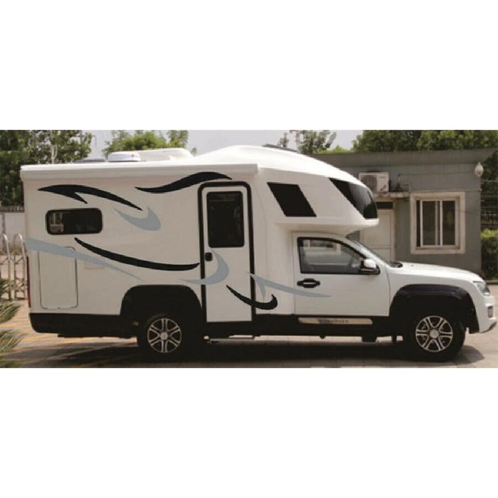 Stripes Graphics Vinyl Stickers Kit for Camping-Car Caravan RV Travel Trailer